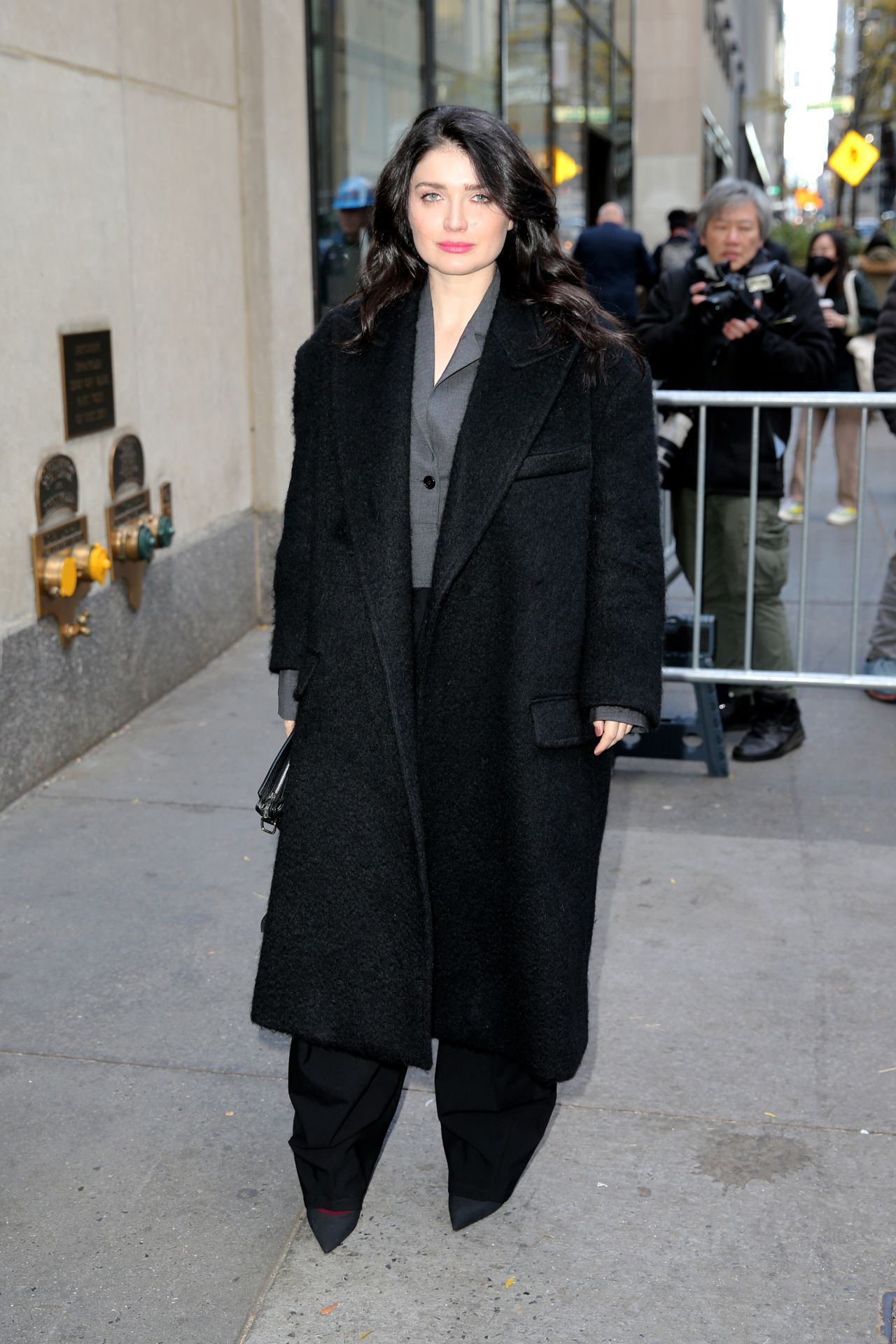 EVE HEWSON ARRIVES AT NBC STUDIOS IN NEW YORK CITY